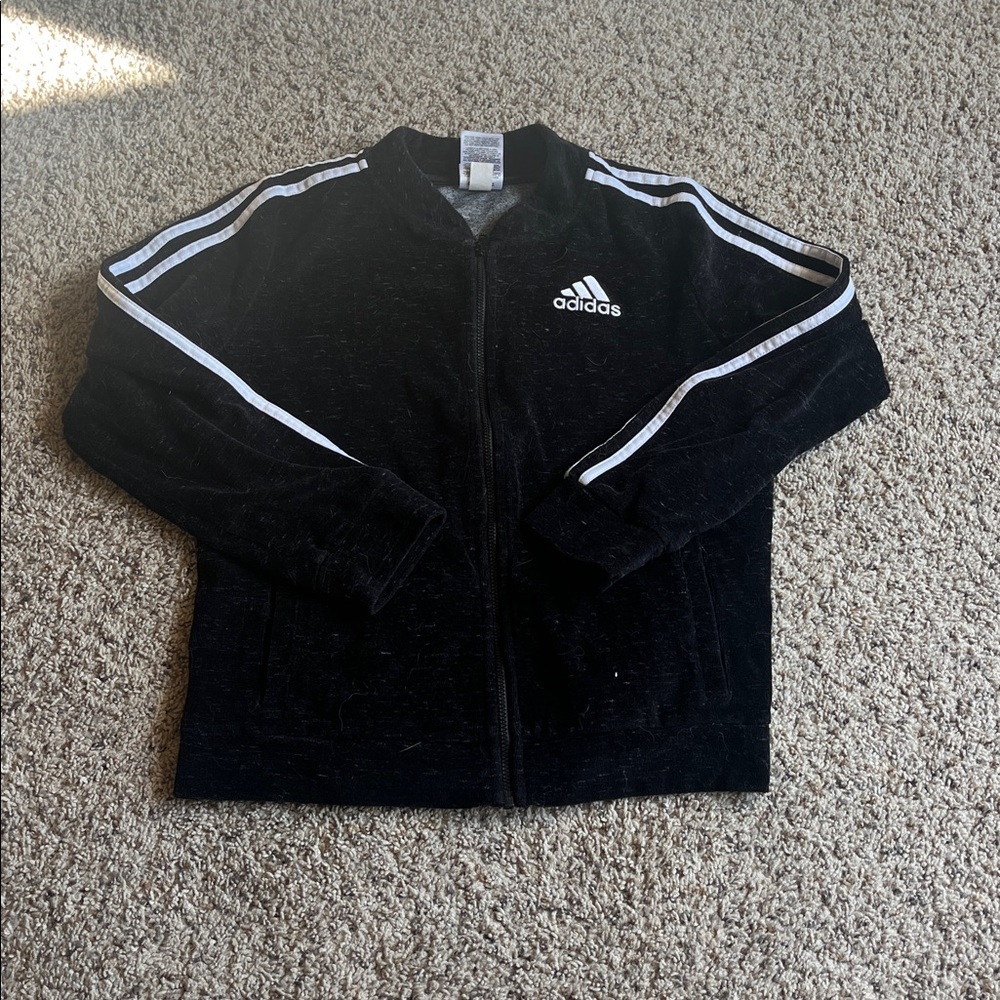 Adidas Black and White Track Jacket